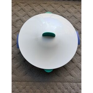 Vintage Tupperware Microwave Steamer Set Purple Green USA 3 Pc
